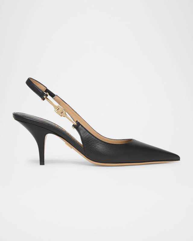 Tally Logo Slingback Pumps